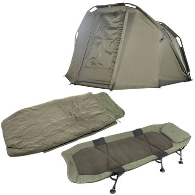 Pack Confort Xanthor XS Bedchair + Air Tech Sleeping Bag S3 + Carp Addict Biwy - Bivouac Confort | Pacific Pêche