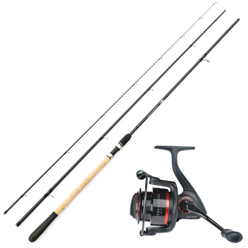 Ensemble Anglaise Teos Match 3.90L + moulinet Teos 3000 - Packs | Pacific P&ecirc;che