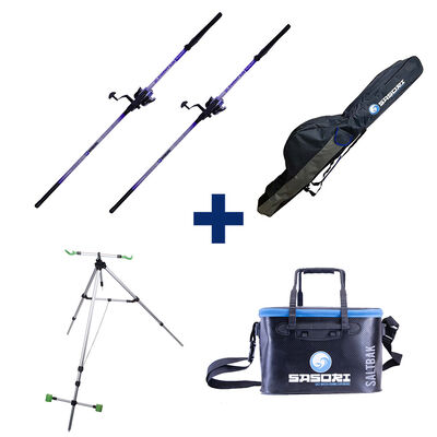 Pack 2 Combos Telesurf 3m90+ Trepied + Fourreau + Bakkan - Packs et ensembles | Pacific P&ecirc;che