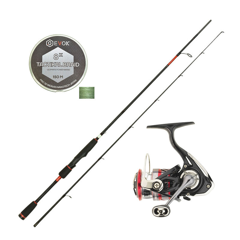Canne Spinning Qualium 602MS 1m80, 7-21g + Ninja 2500 + Tresse Offerte - Packs et ensembles | Pacific P&ecirc;che