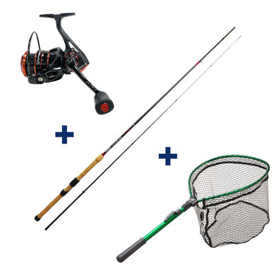 Ensemble Garbolino Vairon Mani&eacute; Canne 2m70 + Moulinet 2000 + Epuisette Pliante - Packs | Pacific P&ecirc;che