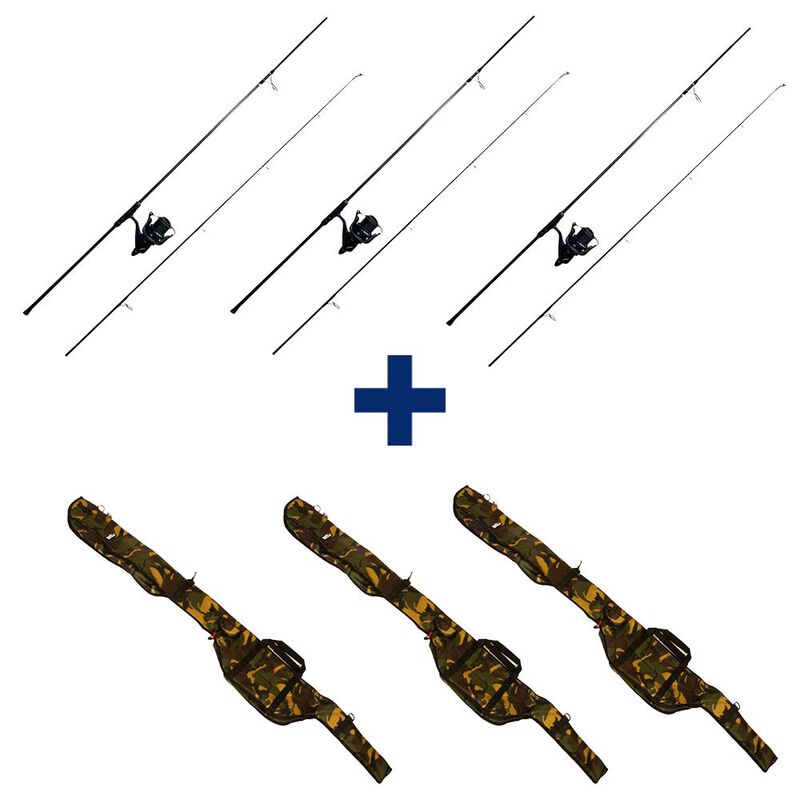Pack 3 Combos Carp Addict 10' 3.5lbs - Cannes | Pacific P&ecirc;che