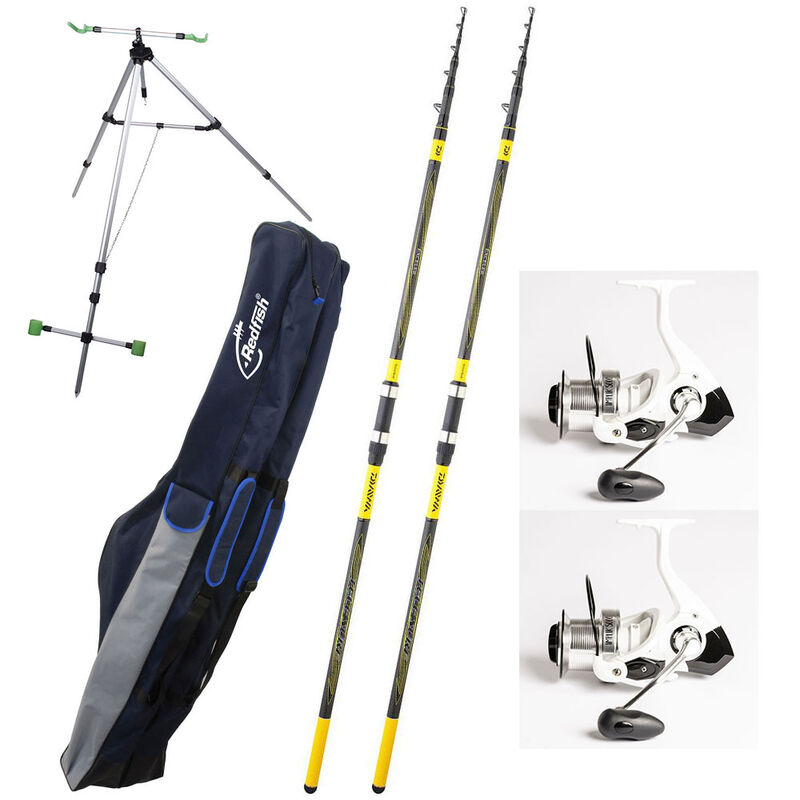 Pack Canne Exceler Surf 42TM + Moulinet Sasori Implik 5000 + Fourreau Surf + Trepied Surf - Packs et ensembles | Pacific P&ecirc;che