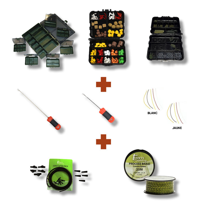 Pack Boite + Accessoires Team Carpfishing - Montages | Pacific Pêche