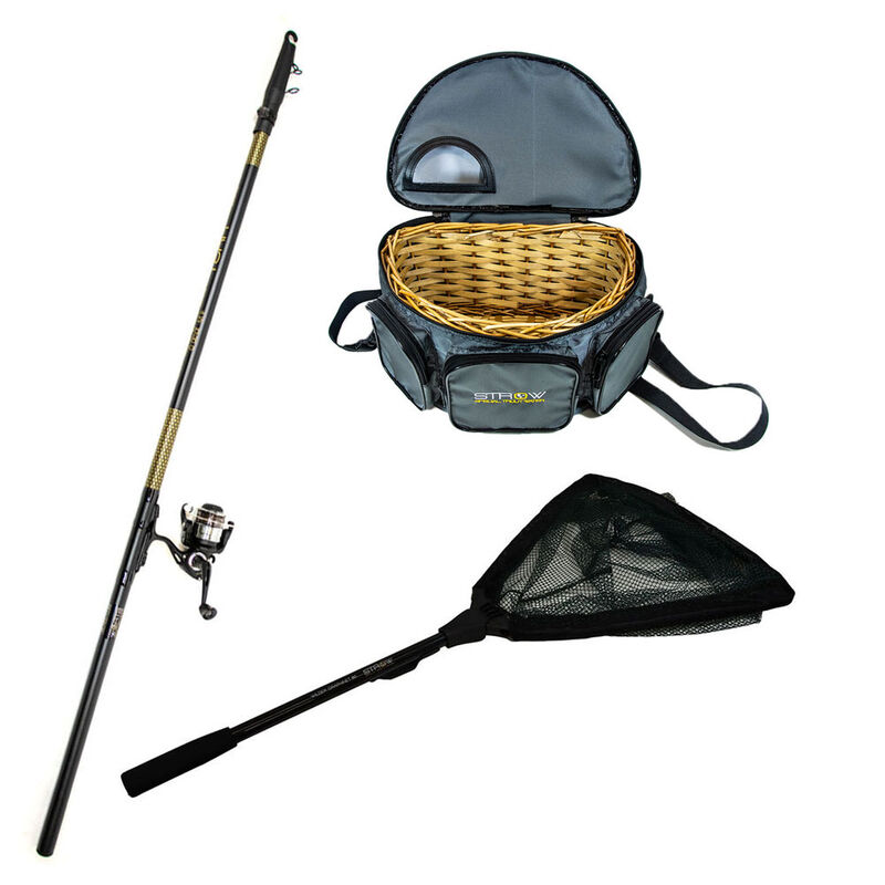 Pack Pêche au toc Combo Strow First Télereglable 400 + Épuisette Wilder 80 + Panier - Packs | Pacific Pêche
