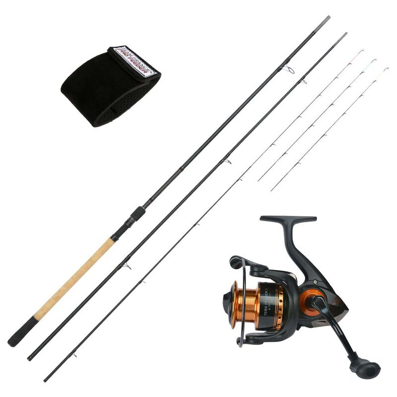 Pack Team France Teos feeder EVO 3.90 + Moulinet Teos Feeder 4000 - Ensembles feeder | Pacific P&ecirc;che