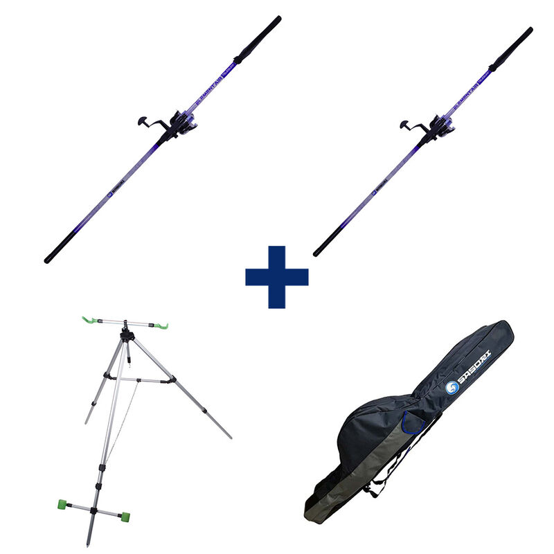 Pack 2 Combos Telesurf 3m90+ Trepied + Fourreau - Packs et ensembles | Pacific P&ecirc;che
