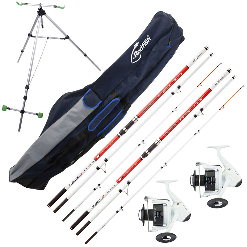 Pack 2 Combos Surfcasting Sunset 450 Long Cast + Fourreau +Trépied - Packs et ensembles | Pacific Pêche