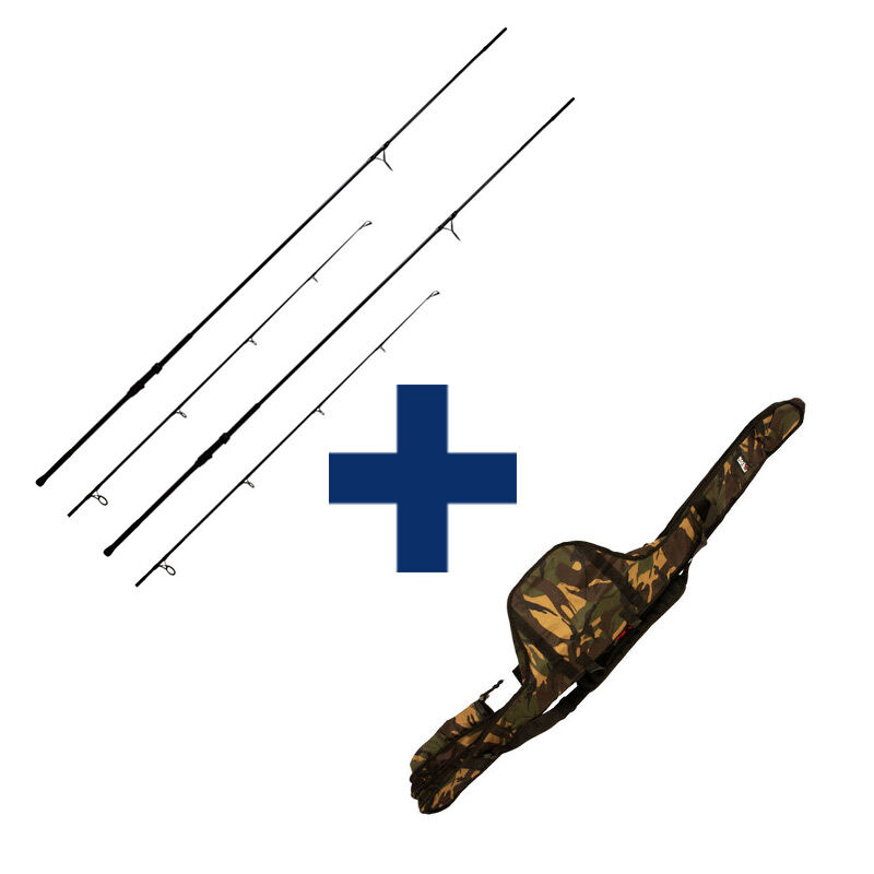 Pack 2 cannes Mack2 carp addict TR 10 ft 3 lbs + fourreau - Cannes | Pacific Pêche
