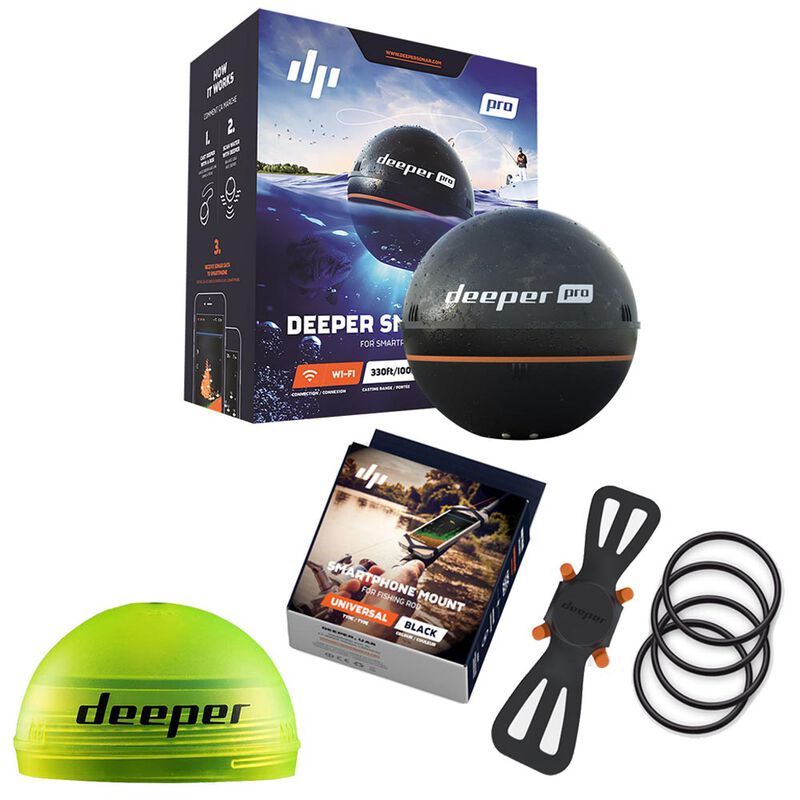 Pack deeper pro + couvercle jaune + fixation smartphone - Packs | Pacific Pêche