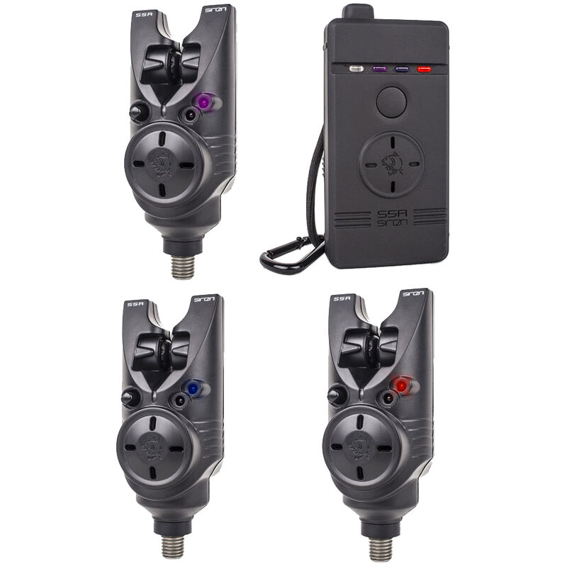 Pack 3 détecteurs carpe siren s5r nash (violet, rouge, bleu) - Détections | Pacific Pêche