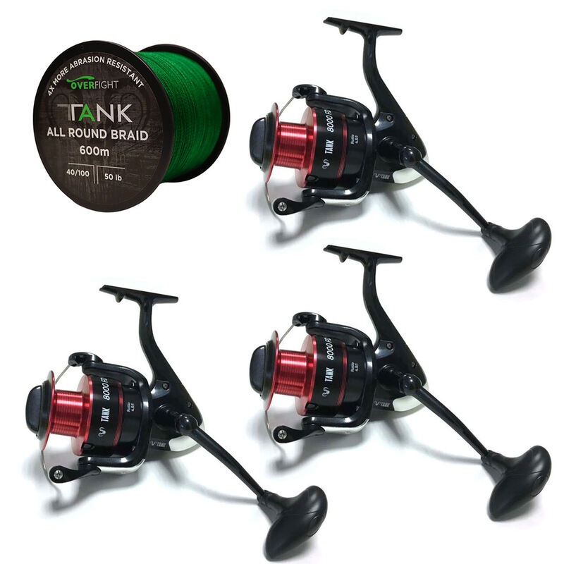 Pack 3 Mouilnets Bouée Tank 8000 FD + Tresse - Packs et ensembles | Pacific Pêche