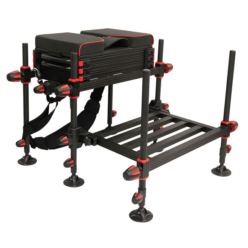 Pack station de p&ecirc;che au coup team france s-lock match light + repose-pieds - Packs | Pacific P&ecirc;che