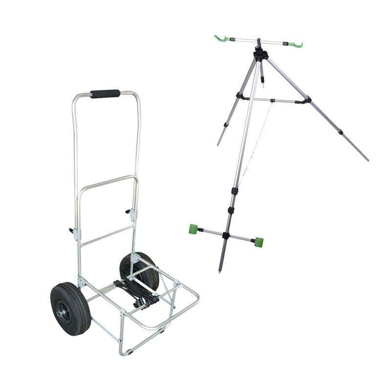 Pack Chariot Surf Alu + Trepied Surf - Packs et ensembles | Pacific P&ecirc;che