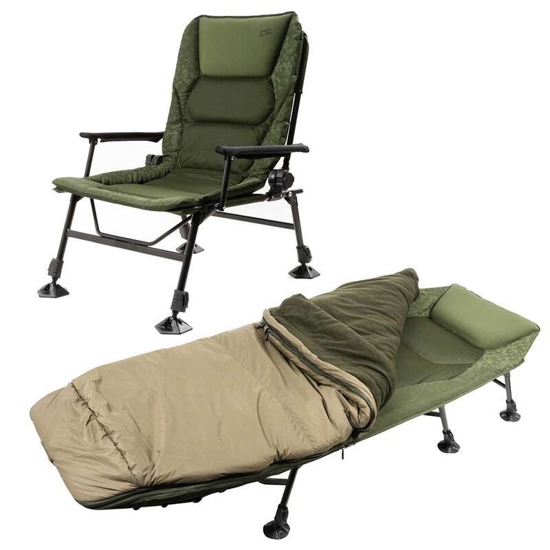 Pack confort mack2 bedchair + level chair european evo - Bivouac Confort | Pacific Pêche