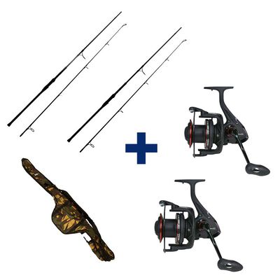 Pack 2 Cannes Carp Addict TR 10' 3.5lbs + 2 Moulinets 8000 lc + Fourreau - Cannes | Pacific Pêche