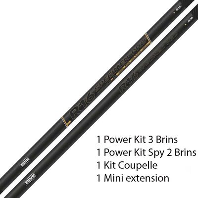 Pack Rive R16 Specimen Pro + Power Kit Spy 2 brin + Power Kit 3 brin + Mini extension + Kit Coupelle - Packs | Pacific P&ecirc;che