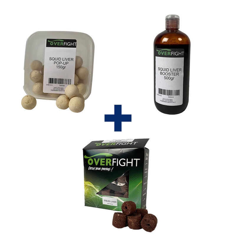 Pack Squid Liver &ndash; Boost + Pop-Up + Pellets - Packs et ensembles | Pacific P&ecirc;che