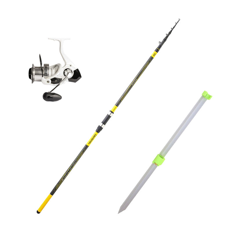 Pack Canne Exceler Tele Surf 4m20 100g + Moulinet Implik 5000 + Pique Surf  Alu 1m - Packs et ensembles | Pacific P&ecirc;che