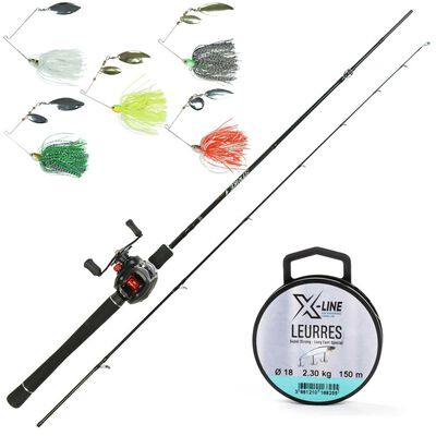 Pack carnassier strike1 canne + moulinet casting 1.98m + 5 spinnerbaits - Packs | Pacific Pêche
