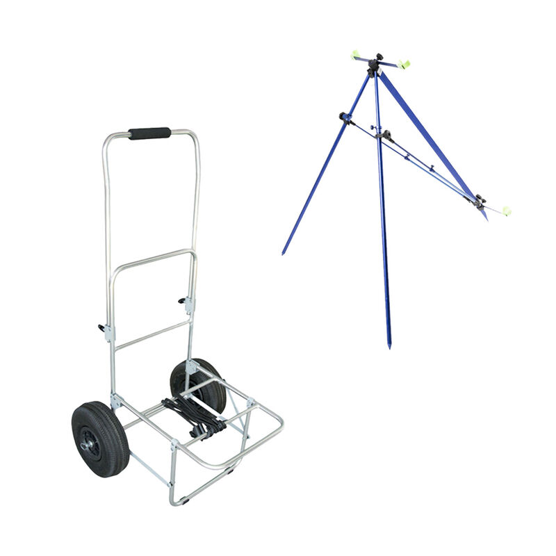 Pack Chariot Surf Alu + Trepied Surf pro - Packs et ensembles | Pacific P&ecirc;che