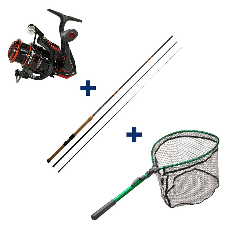 Ensemble Garbolino Toc Canne 3m90 + Moulinet 1000 + Epuisette Pliante - Packs | Pacific Pêche