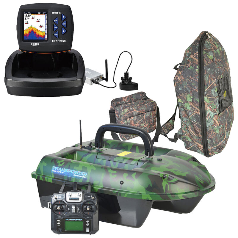 Pack Transporter Camo 5.8Ghz + Sondeur Couleur FF918 - App&acirc;ts / Bateaux amorceur / Spodding | Pacific P&ecirc;che