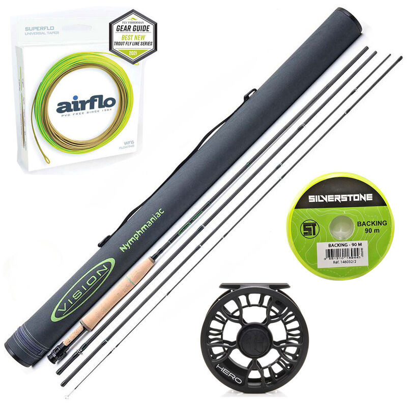 Pack mouche VISION Nymphmaniac 9'6 #3 + Moulinet + soie AIRFLO et backing - Ensembles | Pacific Pêche