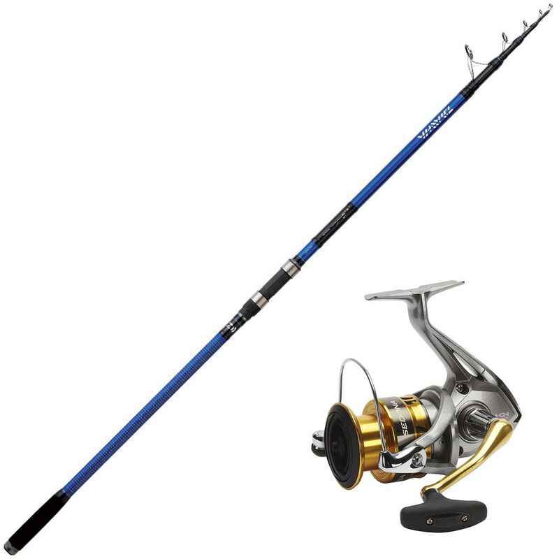 Ensemble Surfcasting t&eacute;lescopique Daiwa 4m20 + moulinet 8000 - Packs et ensembles | Pacific P&ecirc;che