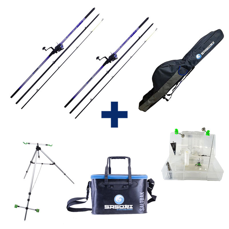 Pack Element Surf 420 + Surf Box + Trepied Surf + Fourreau Surf + Baksalt - Packs et ensembles | Pacific P&ecirc;che