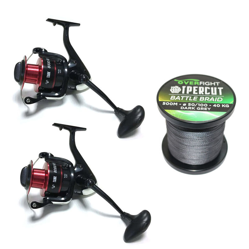 Pack 2 Moulinets Bouée Tank 8000 FD + Tresse 60/100 - Packs et ensembles | Pacific Pêche