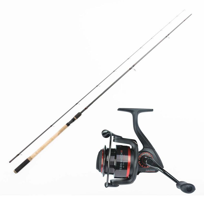 Ensemble Anglaise Teos Pellet Waggler 3.45m + moulinet Teos Match 3000 - Packs | Pacific Pêche