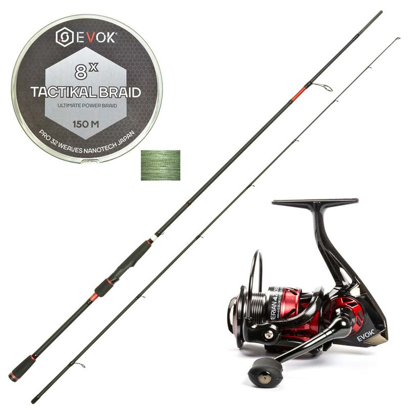 Pack Qualium 802 2m40 10-35g + Aerian 2508 + tresse 0.15MM - Packs et ensembles | Pacific P&ecirc;che