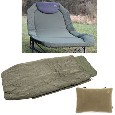 Pack Bedchair Carp Addict + Duvet + Pillow - Bivouac Confort | Pacific Pêche