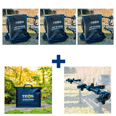 Ensemble Teos 3 Bourriches Carp Allround 300 + Sac + Barre - Ensembles | Pacific P&ecirc;che