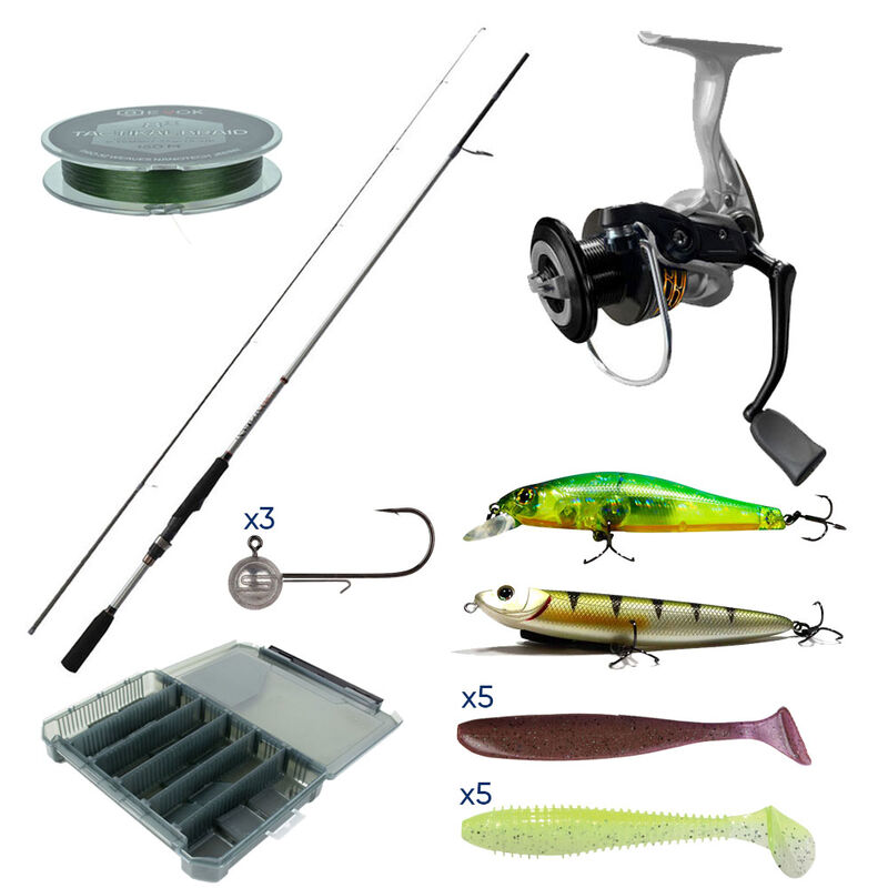 Pack Major Craft Kahory Spinning Combo 2.21m, 10-42g + tresse + boite + leurres - Packs et ensembles | Pacific Pêche