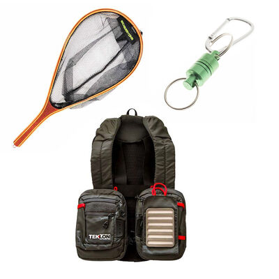 Pack Chest Pack Grauvell Teklon Parkour + &Eacute;puisette Raquette Bambou Silverstone + Clip Magn&eacute;tique - Packs | Pacific P&ecirc;che