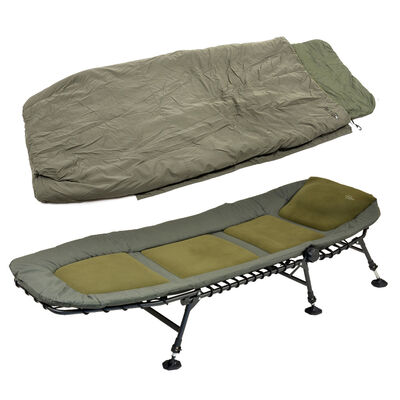 Pack Mack2 Stormer Bedchair + Air Tech Sleeping Bag S4 - Bivouac Confort | Pacific Pêche