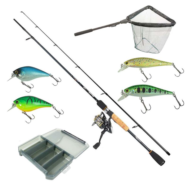 Combo Spinning + 4 Leurres + Bo&icirc;te + Epuisette Offerte - Packs et ensembles | Pacific P&ecirc;che