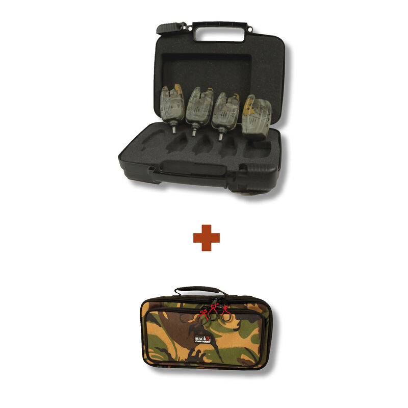 Pack Détection 3 Détecteurs + Centrale + Housse Carp Addict Camo - Détections | Pacific Pêche