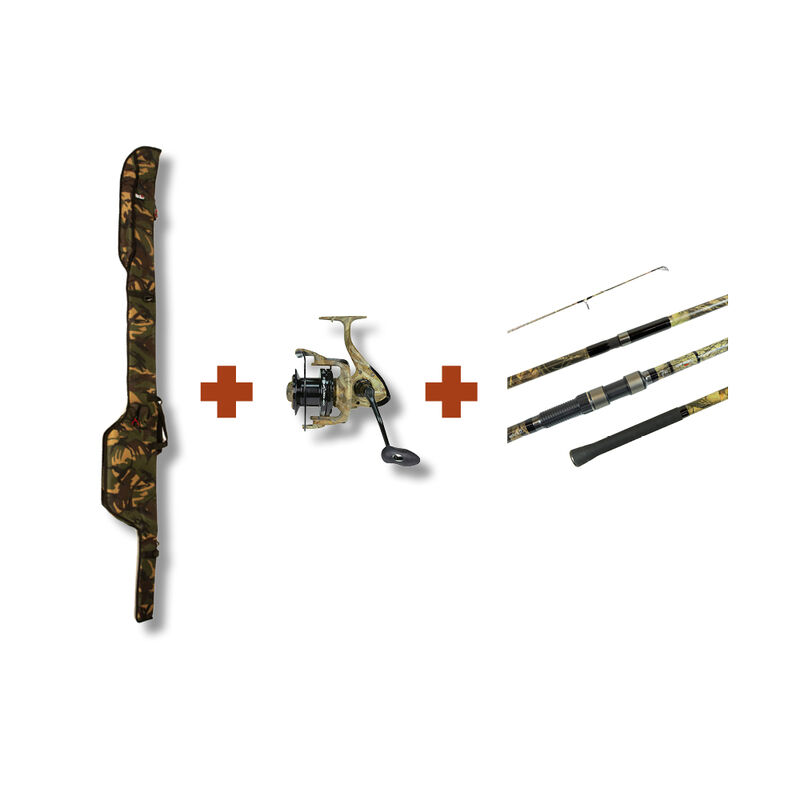 Combo Carp addict Camo single 12' - Cannes | Pacific P&ecirc;che