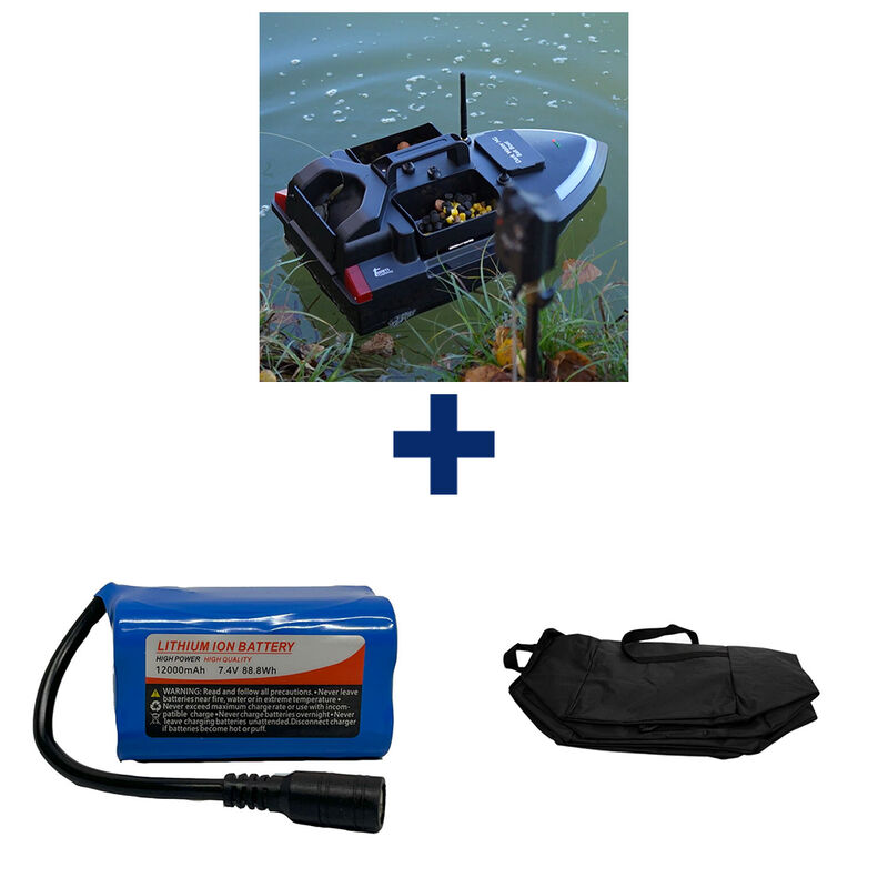 Pack Dark Water NG Boat + Batterie 12000 mAh + SAC - Appâts / Bateaux amorceur / Spodding | Pacific Pêche