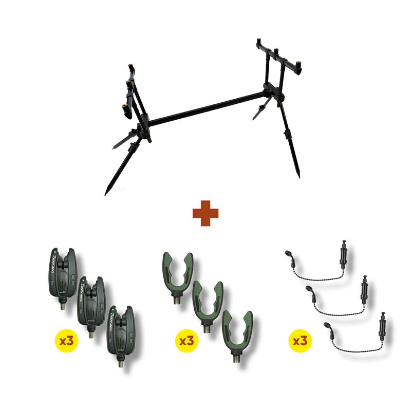 Pack Carp Addict Lite Pod + Détecteurs + Hanger + Supports - Supports de Cannes | Pacific Pêche