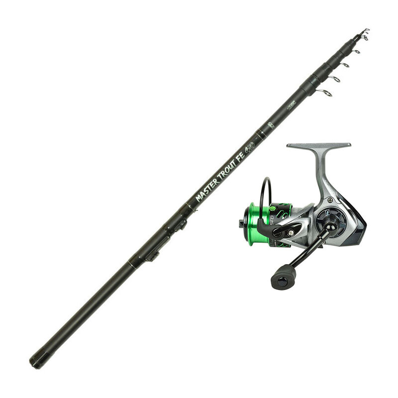 Ensemble canne Téléréglable MASTER TROUT FE 410 + Moulinet Zebra 2000 - Canne + moulinet | Pacific Pêche