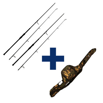 Pack 2 cannes Mack2 carp addict TR 10 ft 3.5 lbs + fourreau - Cannes | Pacific Pêche