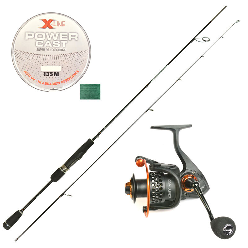 Pack lancer carnassier Redfish Strike 1.80m 2-7g + Strike 1000FX + Power cast - Packs Spinning | Pacific P&ecirc;che