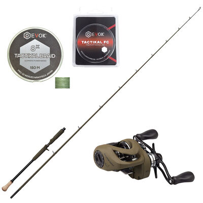 Pack carnassier casting SG4 Swimbait Specialist Trigger 2.21m 130-200g + Moulinet SG8 250LH + Tresse + Fluoro - Cannes Casting | Pacific Pêche