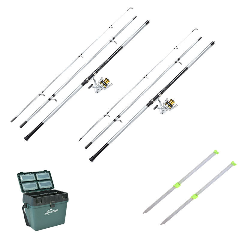 Pack surfcasting 2 combos tanager 4.50m + 2 piques + 1 caisse multirangement - Packs et ensembles | Pacific P&ecirc;che