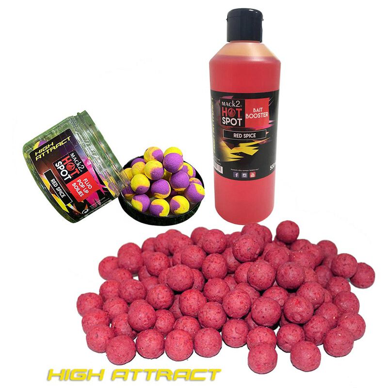 Pack week end mack2 high attract red spice 5kg + booster + popup - Packs | Pacific Pêche