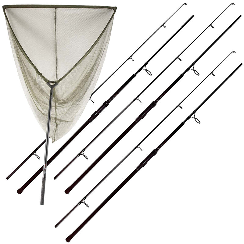 Pack de 3 cannes Nomad Xtr  10' 3 Lbs + 1 épuisette Nomad Xtr Landing Net - Cannes | Pacific Pêche